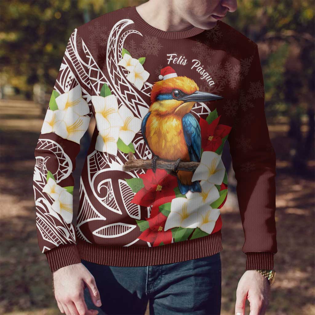 Felis Pasgua Guam Ugly Christmas Sweater Christmas Sihek Kingfisher with Guasali