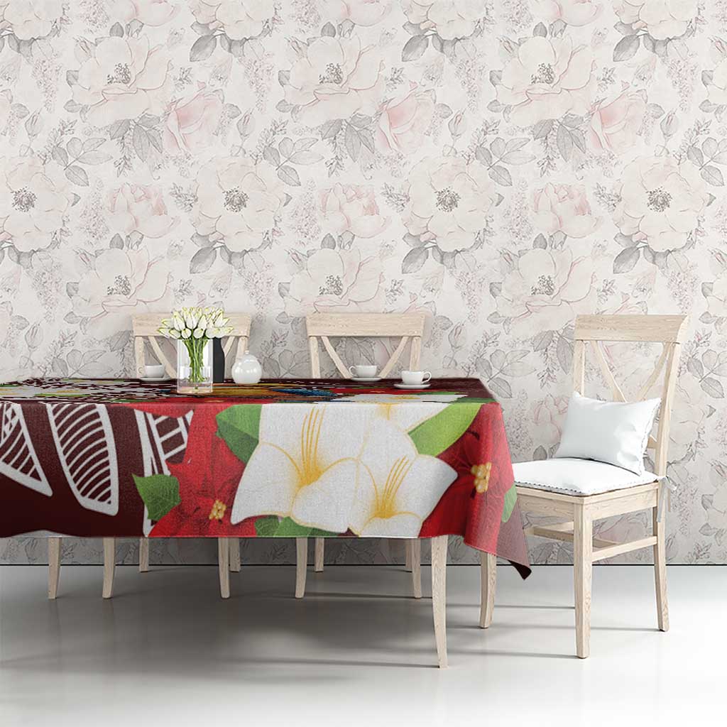 Felis Pasgua Guam Tablecloth Christmas Sihek Kingfisher with Guasali