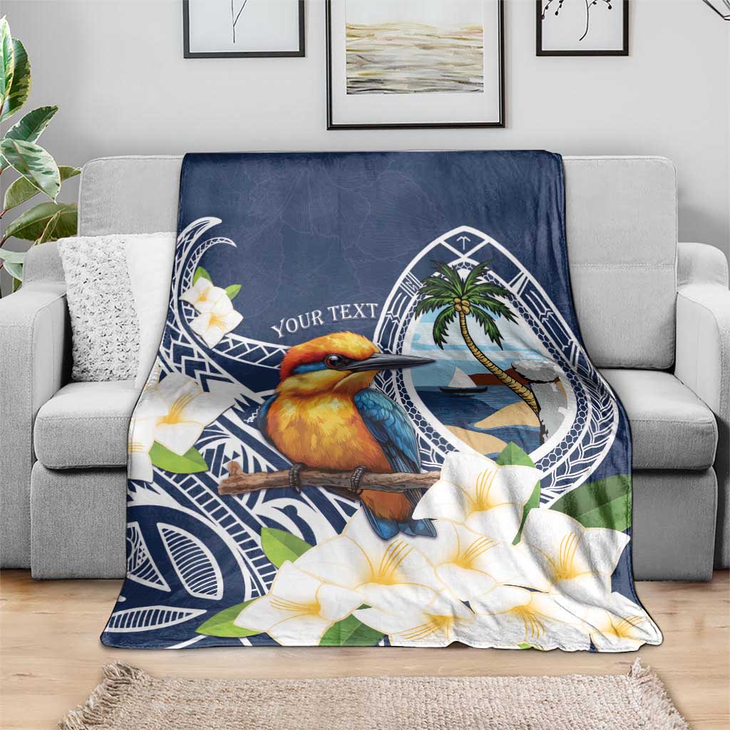 Hafa Adai Guam Blanket Sihek Guam Kingfisher with Guasali