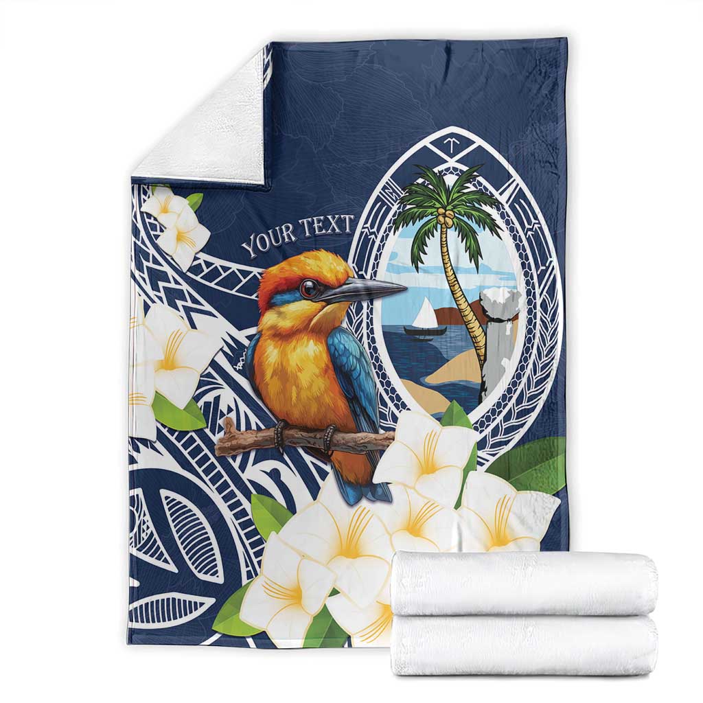Hafa Adai Guam Blanket Sihek Guam Kingfisher with Guasali
