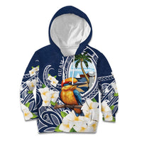 Hafa Adai Guam Kid Hoodie Sihek Guam Kingfisher with Guasali