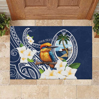Hafa Adai Guam Rubber Doormat Sihek Guam Kingfisher with Guasali