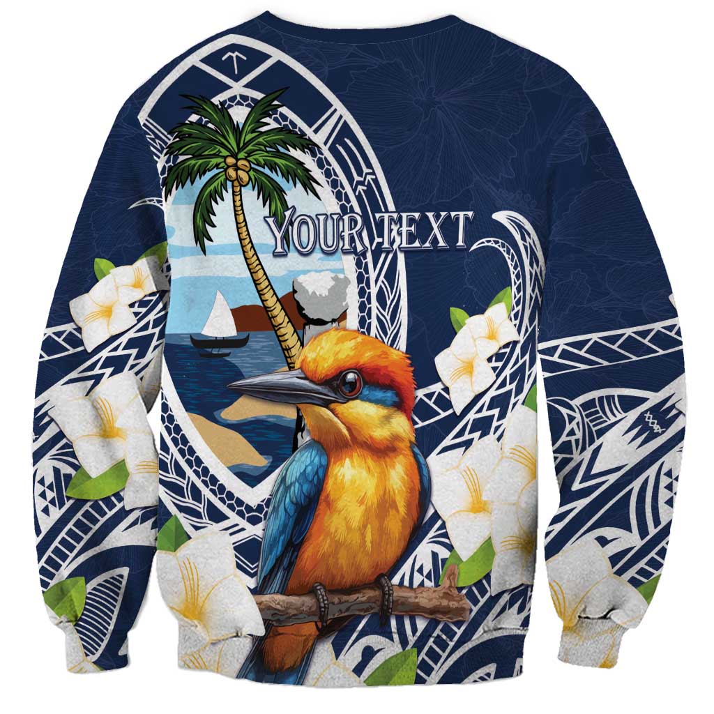 Hafa Adai Guam Sweatshirt Sihek Guam Kingfisher with Guasali