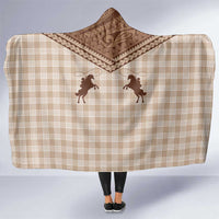 Aloha Hawaii Cowboys Paniolo Hooded Blanket Beige Palaka - Polynesian Pride