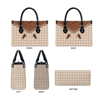 Aloha Hawaii Cowboys Paniolo Leather Bag Beige Palaka - Polynesian Pride