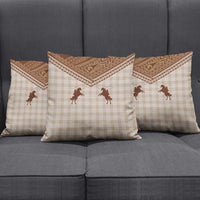 Aloha Hawaii Cowboys Paniolo Pillow Cover Beige Palaka - Polynesian Pride