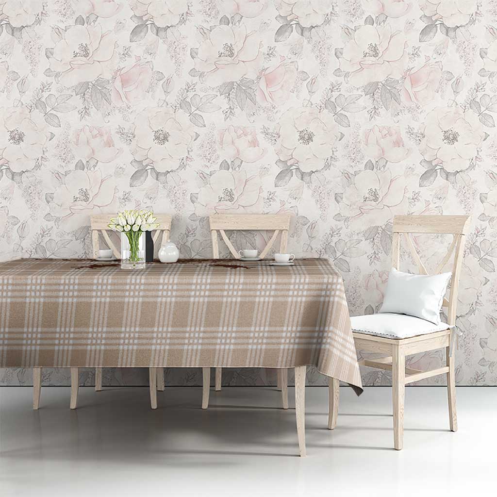 Aloha Hawaii Cowboys Paniolo Tablecloth Beige Palaka - Polynesian Pride