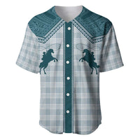 Aloha Hawaii Cowboys Paniolo Baseball Jersey Teal Palaka - Polynesian Pride