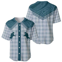 Aloha Hawaii Cowboys Paniolo Baseball Jersey Teal Palaka - Polynesian Pride