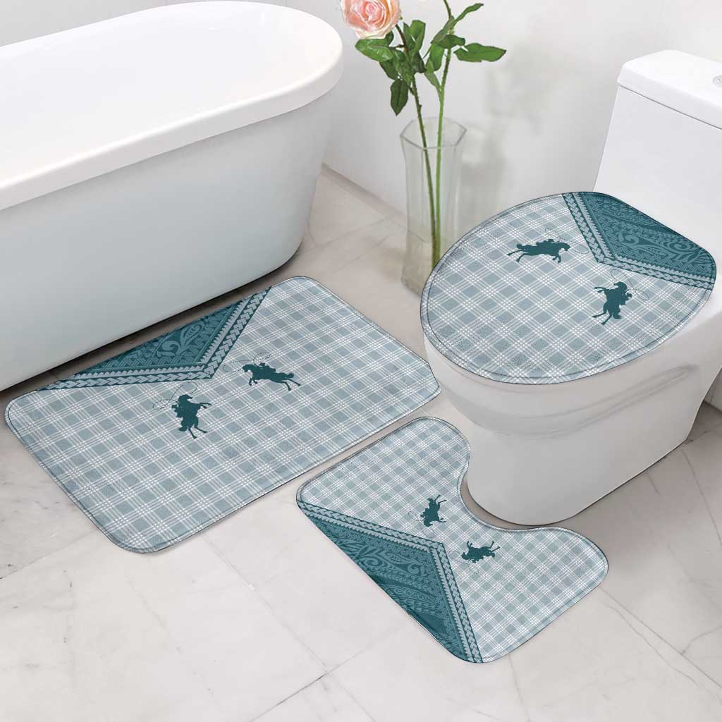 Aloha Hawaii Cowboys Paniolo Bathroom Set Teal Palaka - Polynesian Pride