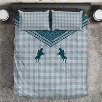 Aloha Hawaii Cowboys Paniolo Bedding Set Teal Palaka - Polynesian Pride