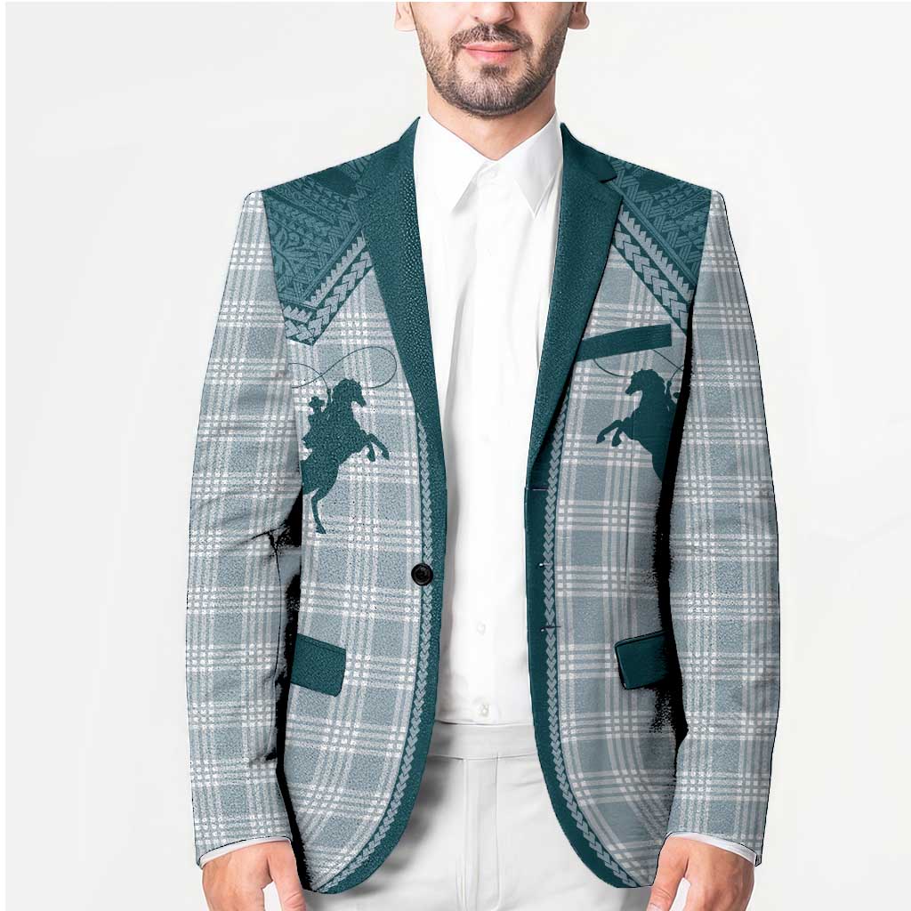 Aloha Hawaii Cowboys Paniolo Blazer Teal Palaka - Polynesian Pride