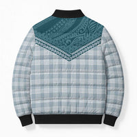 Aloha Hawaii Cowboys Paniolo Bomber Puffer Jacket Teal Palaka - Polynesian Pride