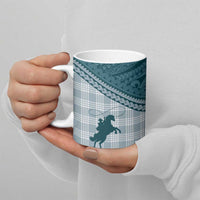 Aloha Hawaii Cowboys Paniolo Ceramic Mug Teal Palaka - Polynesian Pride