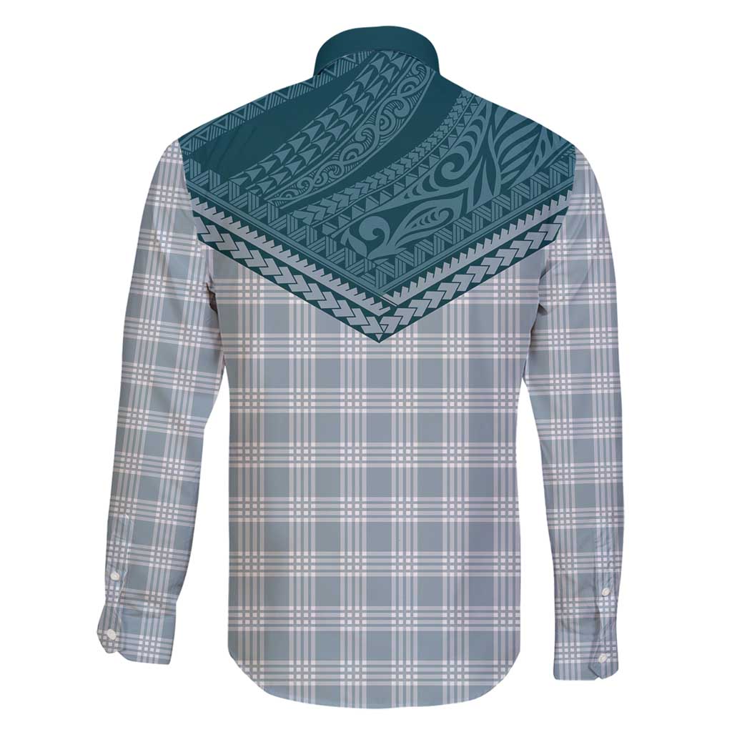 Aloha Hawaii Cowboys Paniolo Family Matching Puletasi and Hawaiian Shirt Teal Palaka - Polynesian Pride