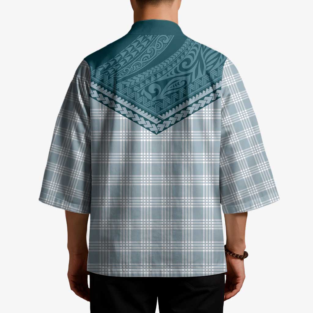 Aloha Hawaii Cowboys Paniolo Kimono Teal Palaka - Polynesian Pride