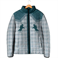 Aloha Hawaii Cowboys Paniolo Padded Jacket Teal Palaka - Polynesian Pride
