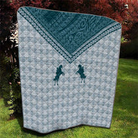 Aloha Hawaii Cowboys Paniolo Quilt Teal Palaka - Polynesian Pride