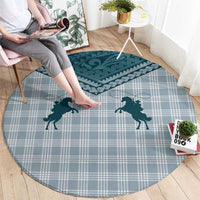 Aloha Hawaii Cowboys Paniolo Round Carpet Teal Palaka - Polynesian Pride