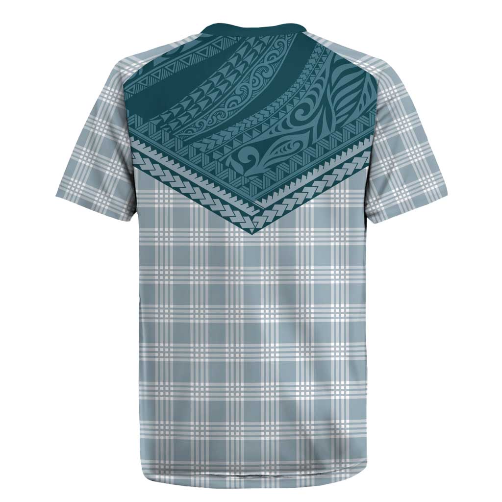 Aloha Hawaii Cowboys Paniolo Rugby Jersey Teal Palaka - Polynesian Pride