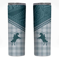 Aloha Hawaii Cowboys Paniolo Skinny Tumbler Teal Palaka - Polynesian Pride