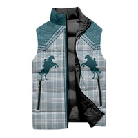 Aloha Hawaii Cowboys Paniolo Sleeveless Puffer Jacket Teal Palaka - Polynesian Pride