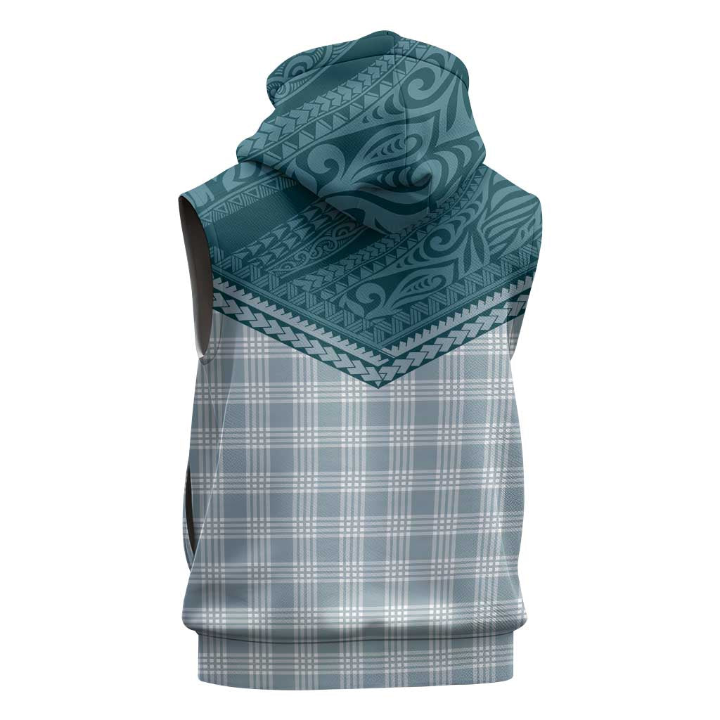 Aloha Hawaii Cowboys Paniolo Sleeveless Zip Hoodie Teal Palaka LT7