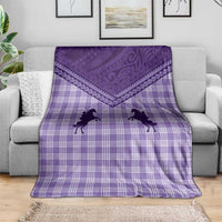 Aloha Hawaii Cowboys Paniolo Blanket Violet Palaka - Polynesian Pride