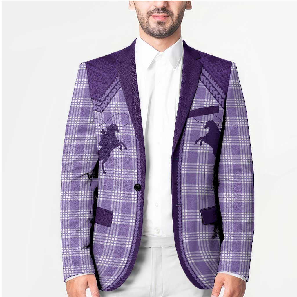 Aloha Hawaii Cowboys Paniolo Blazer Violet Palaka - Polynesian Pride