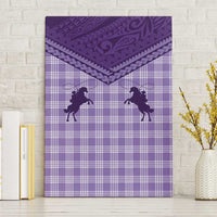 Aloha Hawaii Cowboys Paniolo Canvas Wall Art Violet Palaka - Polynesian Pride