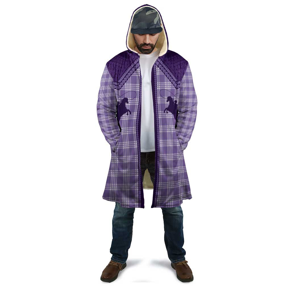 Aloha Hawaii Cowboys Paniolo Cloak Violet Palaka - Polynesian Pride