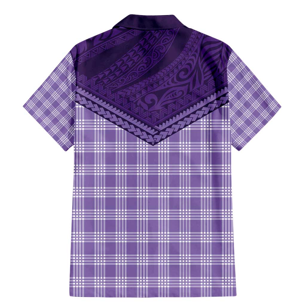 Aloha Hawaii Cowboys Paniolo Family Matching Mermaid Dress and Hawaiian Shirt Violet Palaka - Polynesian Pride