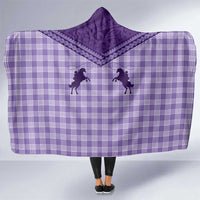 Aloha Hawaii Cowboys Paniolo Hooded Blanket Violet Palaka - Polynesian Pride