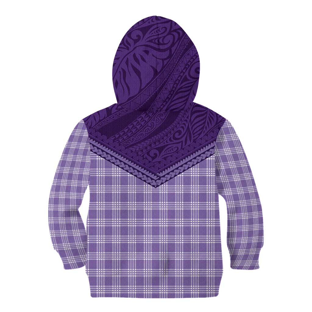 Aloha Hawaii Cowboys Paniolo Kid Hoodie Violet Palaka - Polynesian Pride