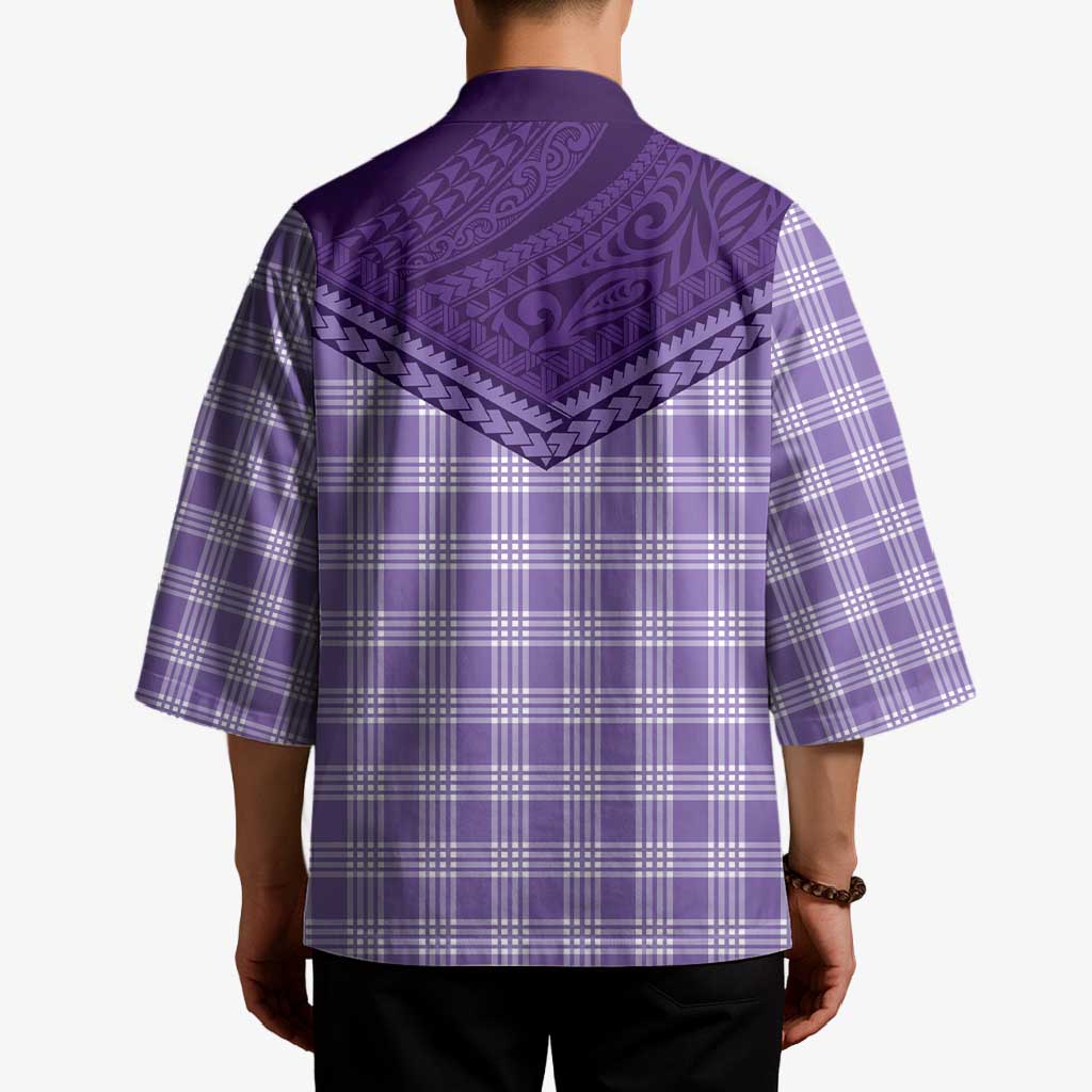 Aloha Hawaii Cowboys Paniolo Kimono Violet Palaka - Polynesian Pride