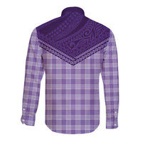 Aloha Hawaii Cowboys Paniolo Long Sleeve Button Shirt Violet Palaka - Polynesian Pride