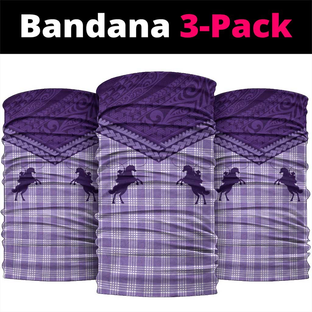 Aloha Hawaii Cowboys Paniolo Neck Gaiter Violet Palaka - Polynesian Pride