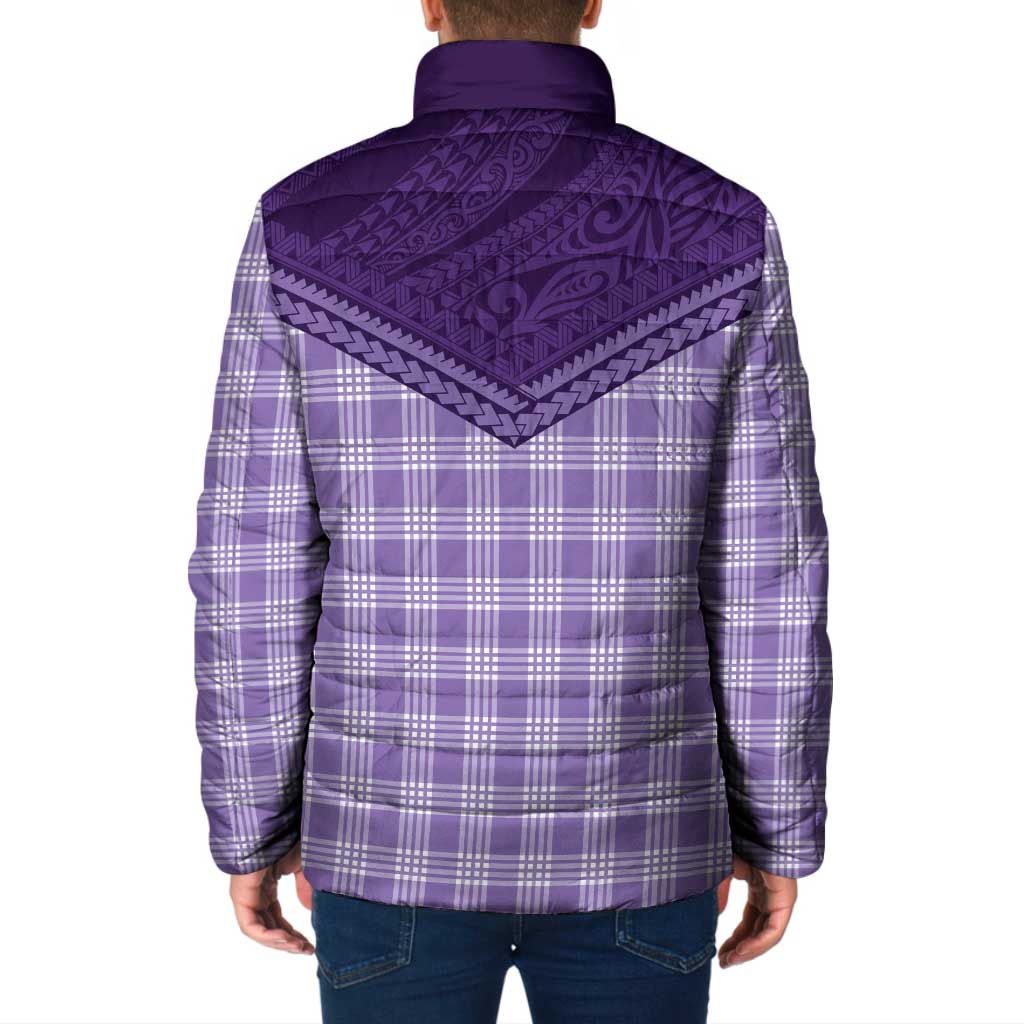 Aloha Hawaii Cowboys Paniolo Padded Jacket Violet Palaka - Polynesian Pride