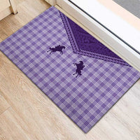 Aloha Hawaii Cowboys Paniolo Rubber Doormat Violet Palaka - Polynesian Pride