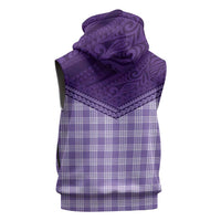 Aloha Hawaii Cowboys Paniolo Sleeveless Zip Hoodie Violet Palaka LT7