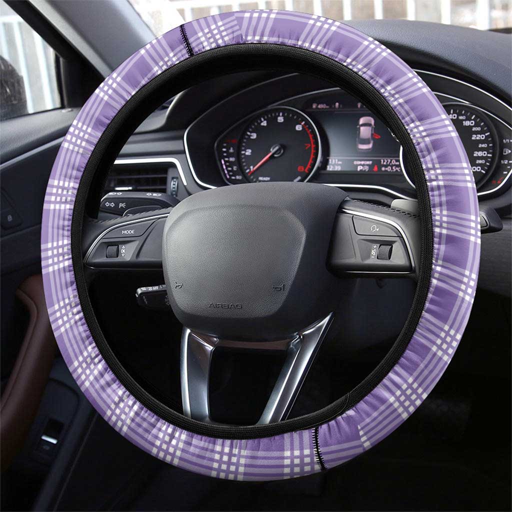 Aloha Hawaii Cowboys Paniolo Steering Wheel Cover Violet Palaka - Polynesian Pride
