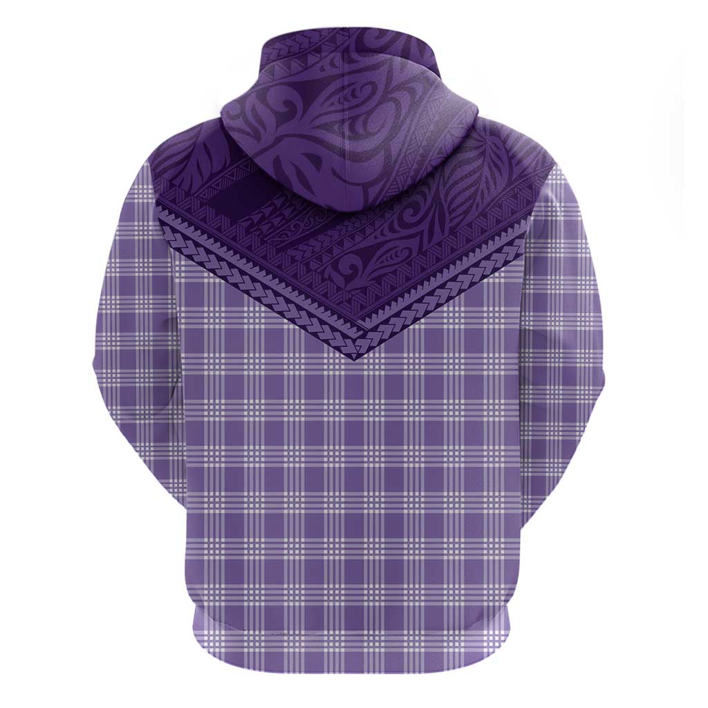 Aloha Hawaii Cowboys Paniolo Zip Hoodie Violet Palaka - Polynesian Pride