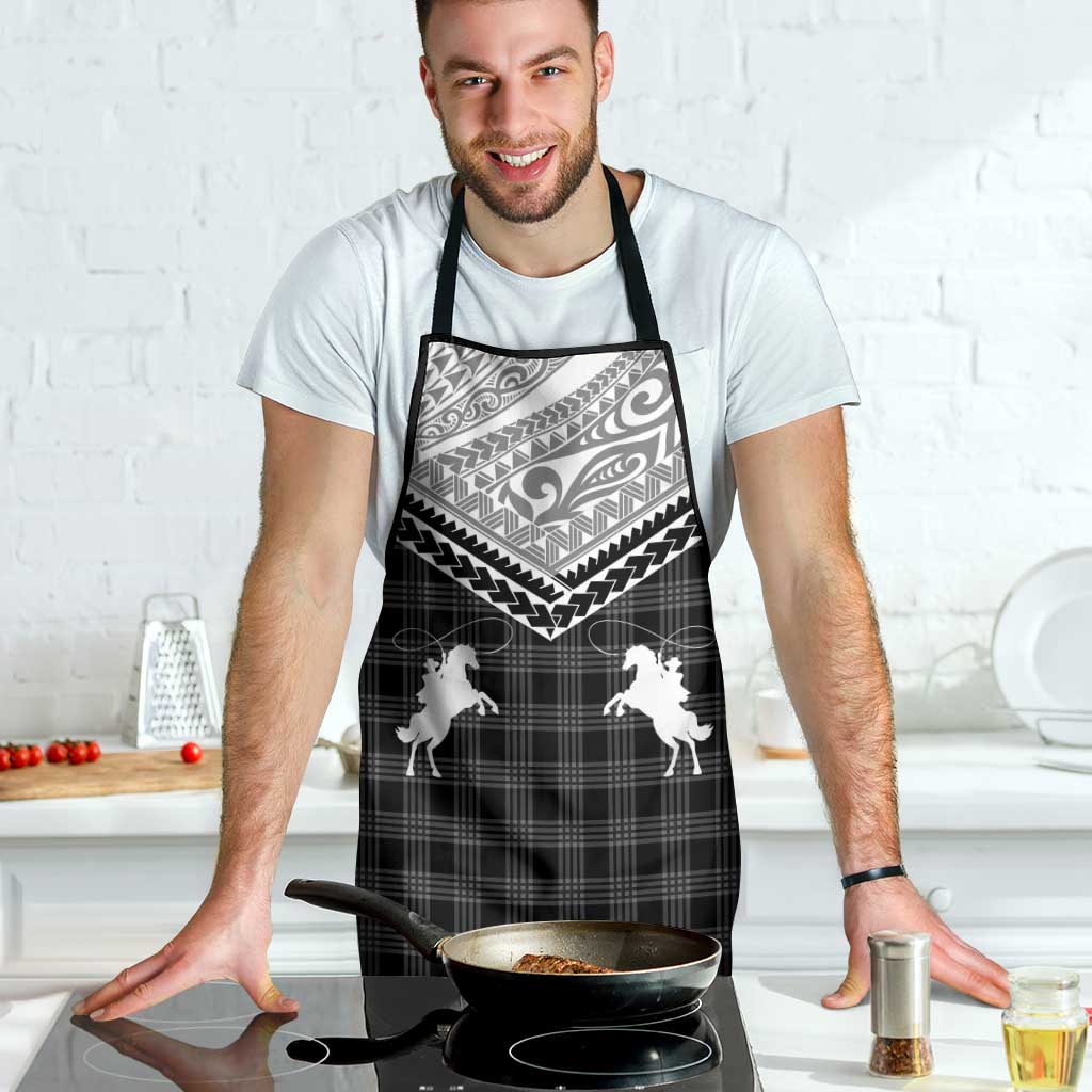 Aloha Hawaii Cowboys Paniolo Apron Black Palaka LT7 - Polynesian Pride