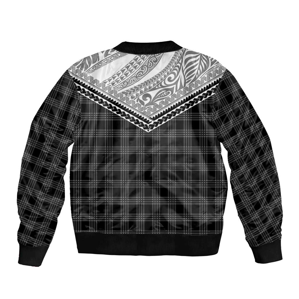 Aloha Hawaii Cowboys Paniolo Bomber Jacket Black Palaka - Polynesian Pride