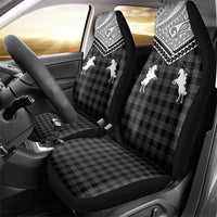 Aloha Hawaii Cowboys Paniolo Car Seat Cover Black Palaka - Polynesian Pride