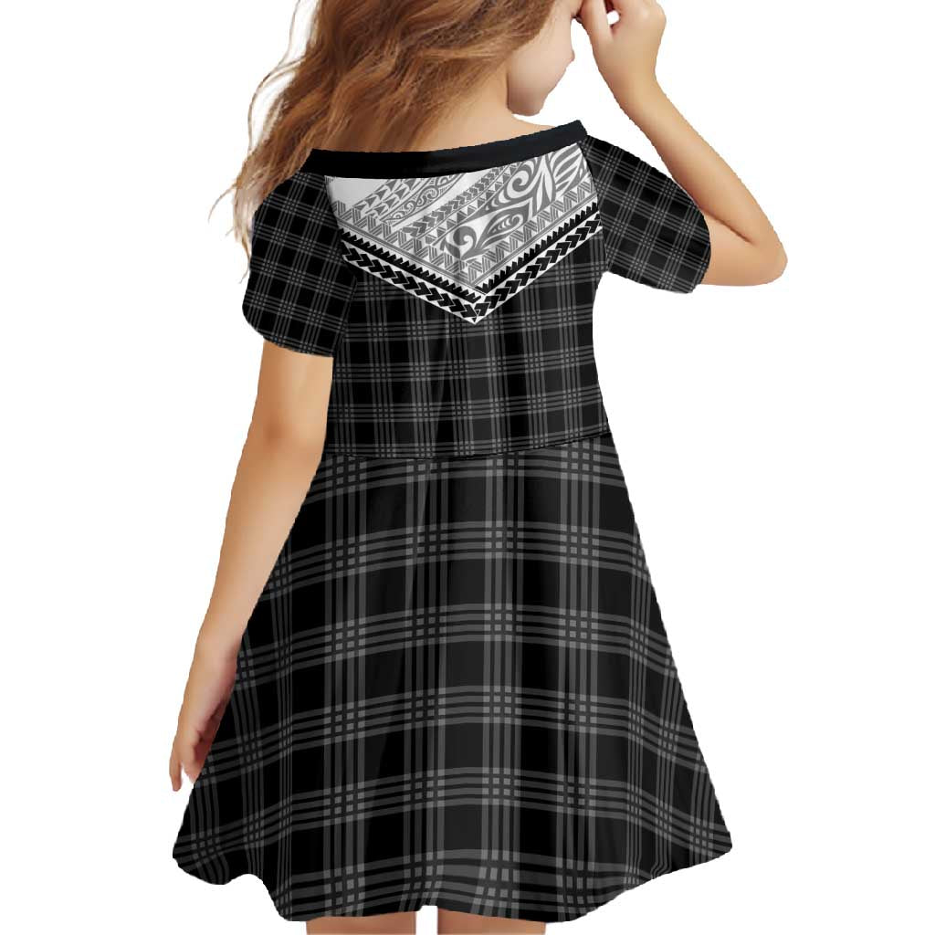 Aloha Hawaii Cowboys Paniolo Family Matching Tank Maxi Dress and Hawaiian Shirt Black Palaka - Polynesian Pride