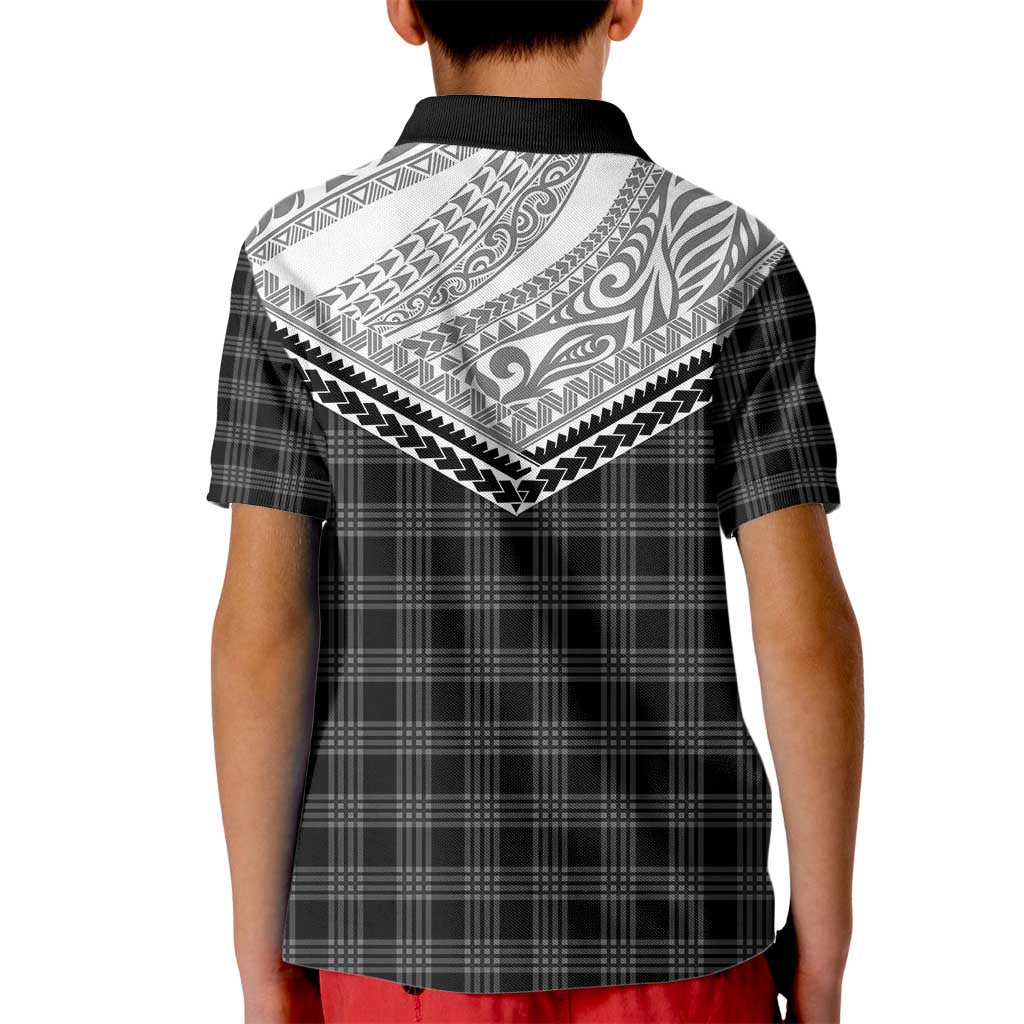 Aloha Hawaii Cowboys Paniolo Kid Polo Shirt Black Palaka - Polynesian Pride