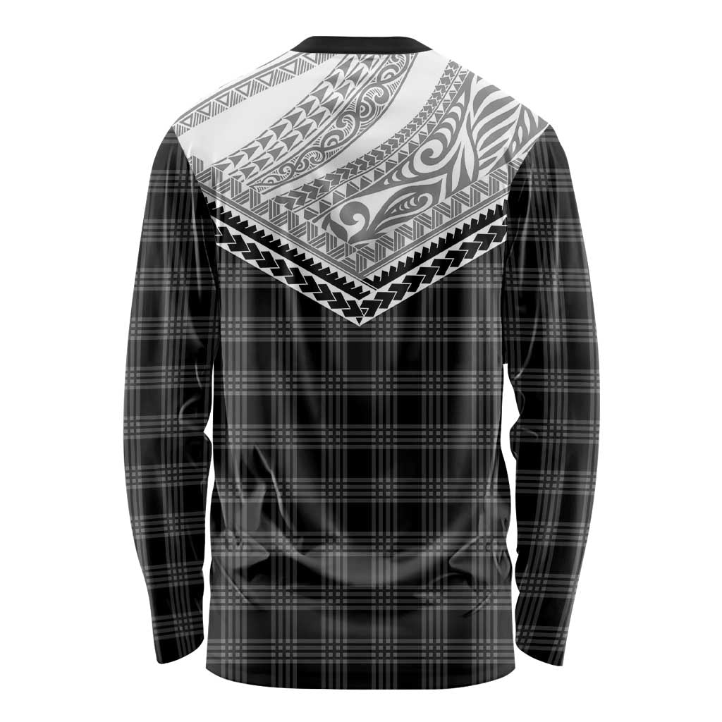 Aloha Hawaii Cowboys Paniolo Long Sleeve Shirt Black Palaka - Polynesian Pride