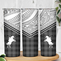 Aloha Hawaii Cowboys Paniolo Skinny Tumbler Black Palaka - Polynesian Pride
