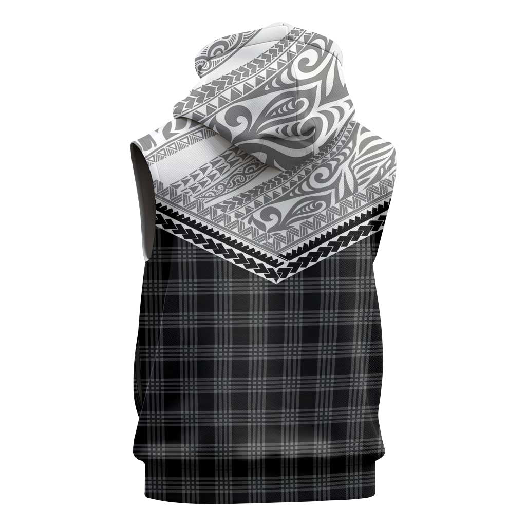 Aloha Hawaii Cowboys Paniolo Sleeveless Hoodie Black Palaka LT7 - Polynesian Pride